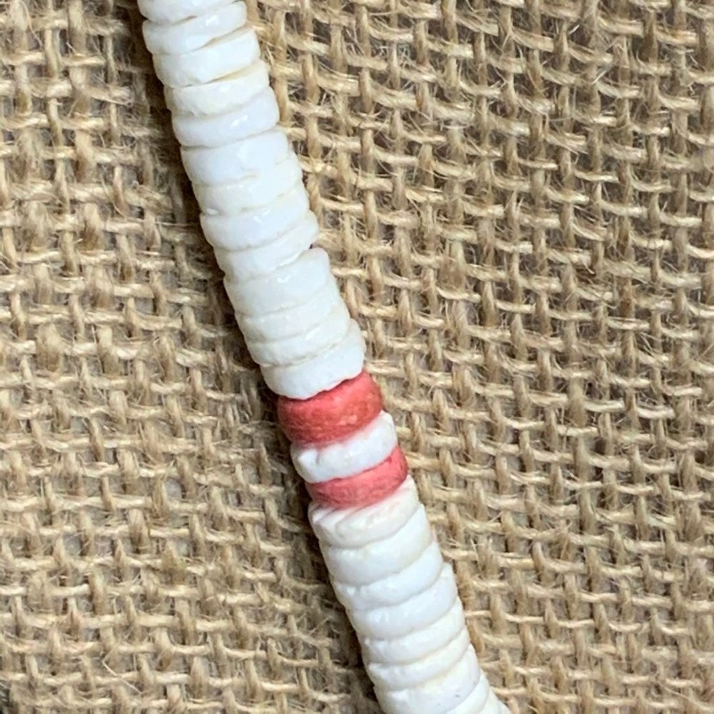Pooka Puka Shell Necklace White Salmon Pink Barbie Silver Screw Soft Girl Beach - Picture 2 of 7